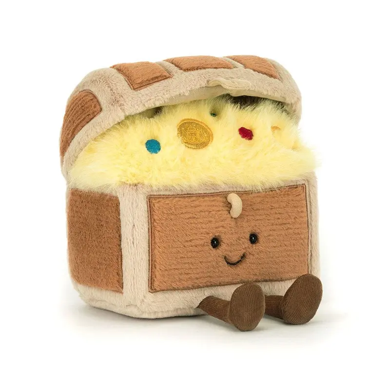peluche amuseables treasure chest coffre au trésor - JELLYCAT