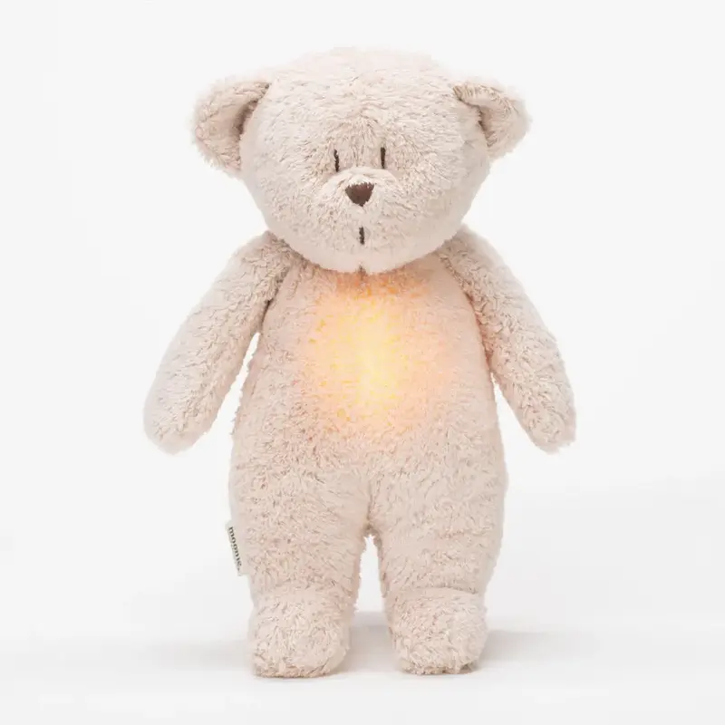 Peluche bruit rose bébé Moonie - Nature bio Blush