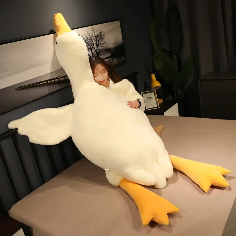 Peluche canard oie câlin géante 50-190cm