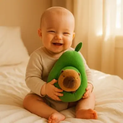 Peluche Capybara Avocat - Compagnon du Coucher