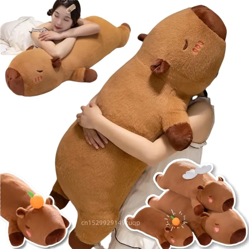 Peluche capybara géante kawaii coussin XXL 60-100cm