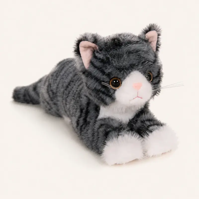 Peluche Chat Gris et Blanc