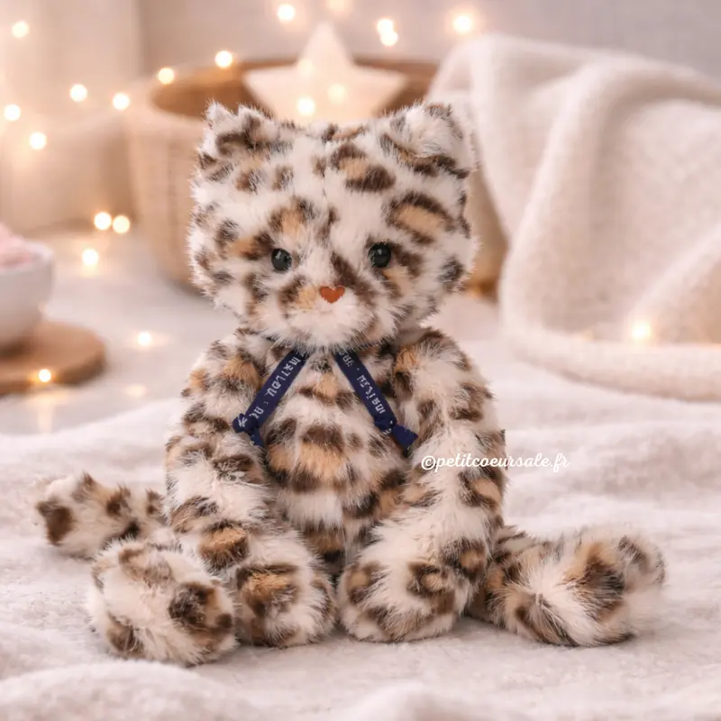 Peluche chat Léo Chat Méloé fabriquée en France – 37 ou 56 cm Maïlou