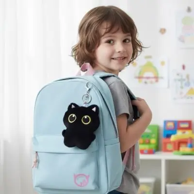 Peluche chat noir - Porte clé