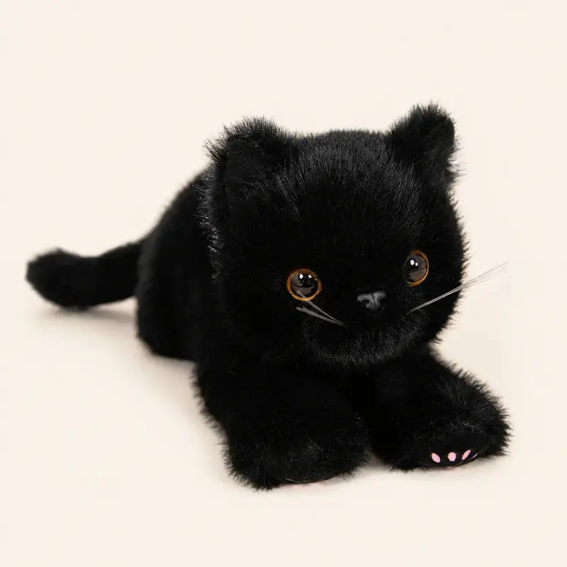 Peluche Chat Noir Réaliste