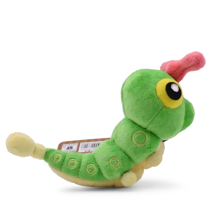 Peluche chenille verte 13cm - animal en peluche jouet doux enfant