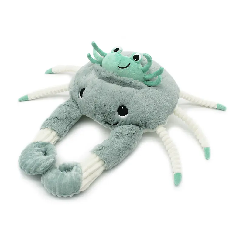 Peluche crabe maman/ bébé bleue