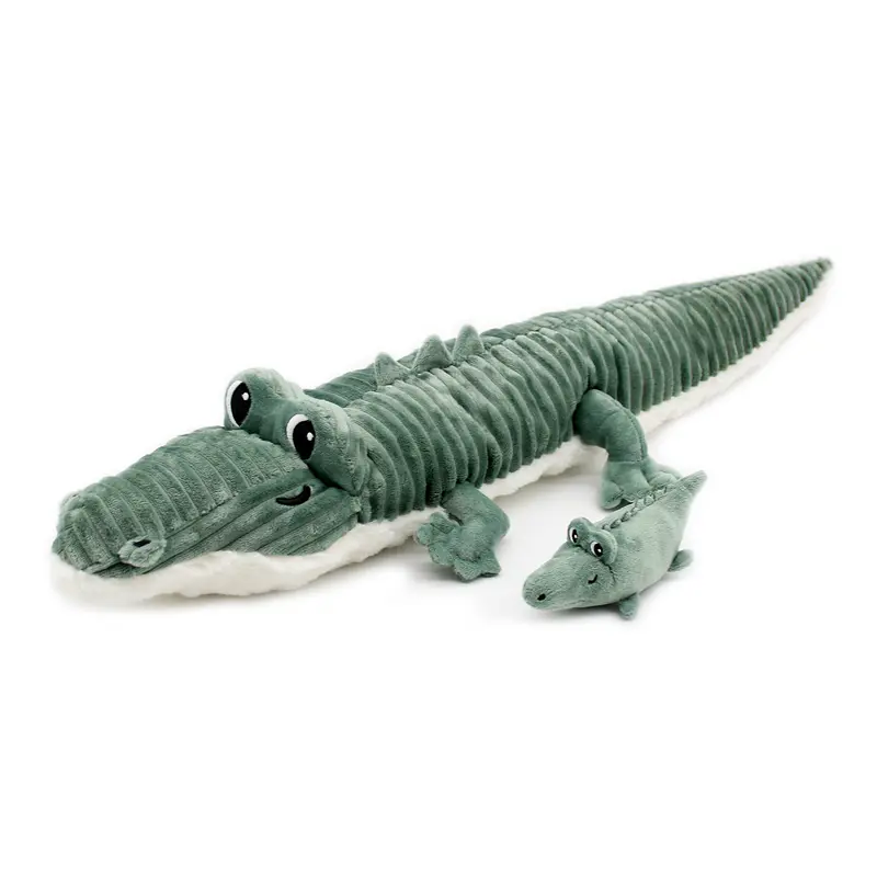 Peluche crocodile Croketou maman et son bébé vert - Les Ptipotos