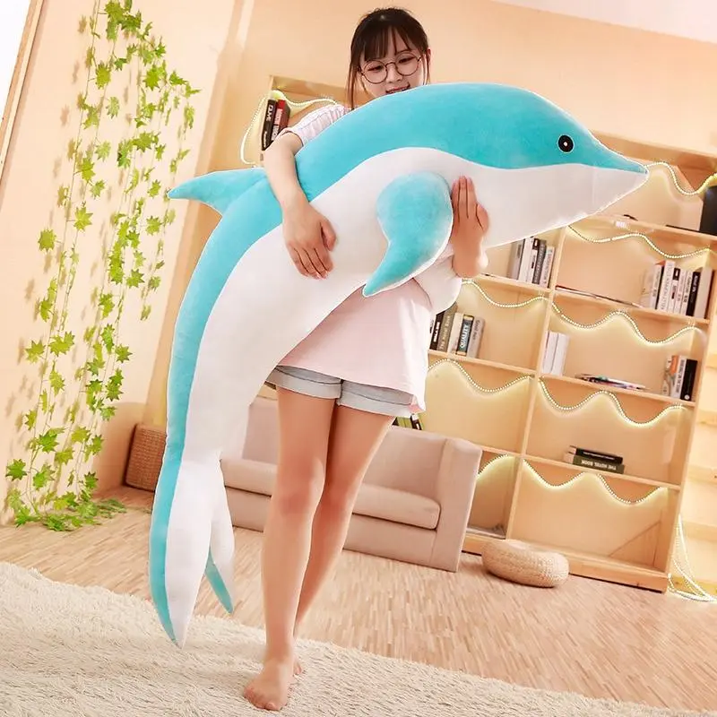 Peluche Dauphin Bleu Géante Doudou