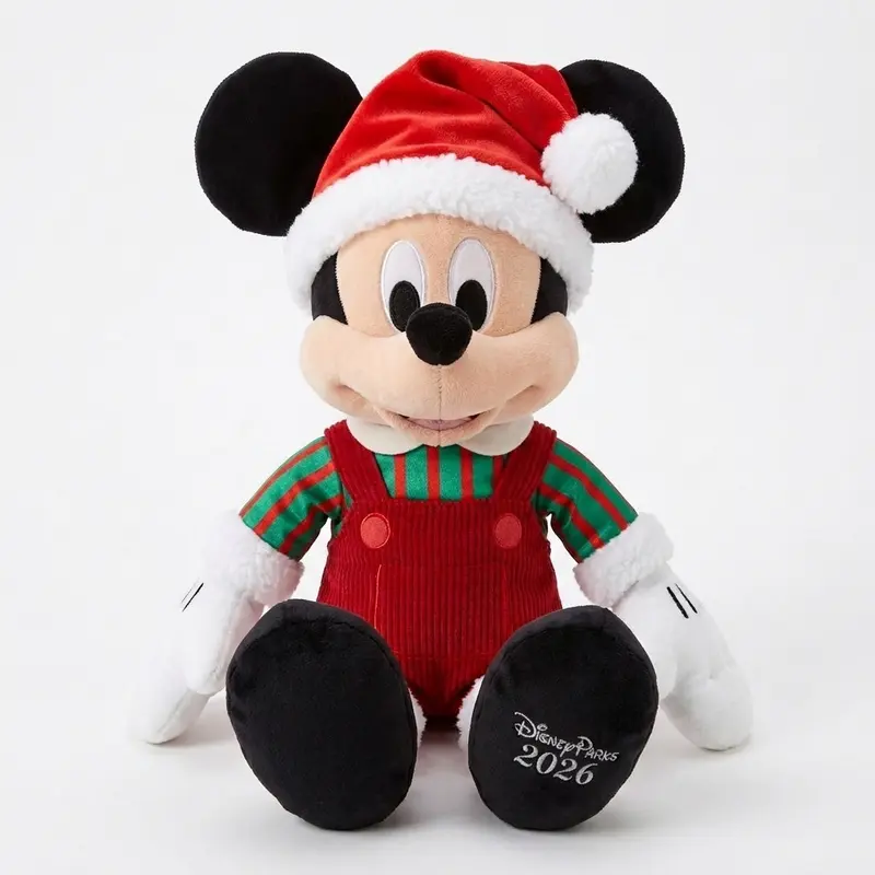 Peluche de Noël Mickey Mouse – Disney Parks 2026 – Disneyland Paris