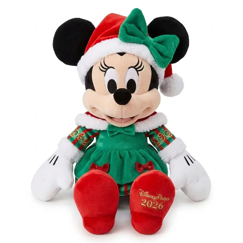 Peluche de Noël Minnie Mouse – Disney Parks 2026 – Disneyland Paris
