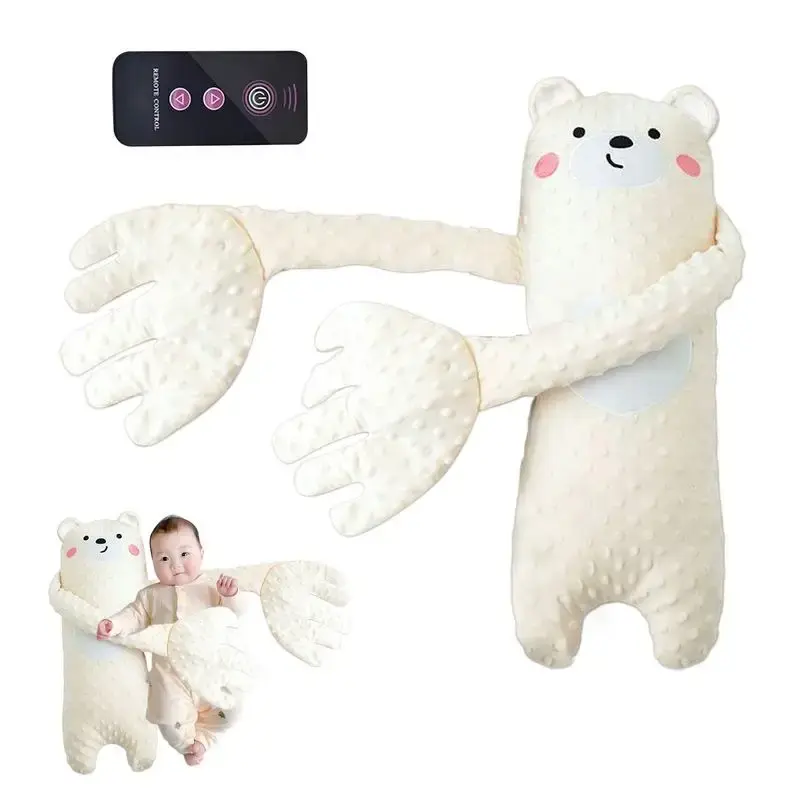 Peluche électrique télécommande ours bébé - doudou apaisant aide sommeil oreiller réconfort