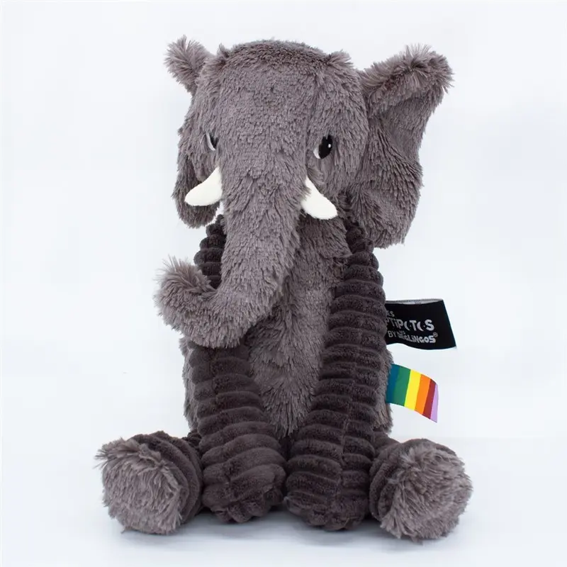 Peluche éléphant Dimoitou gris - Les Ptipotos