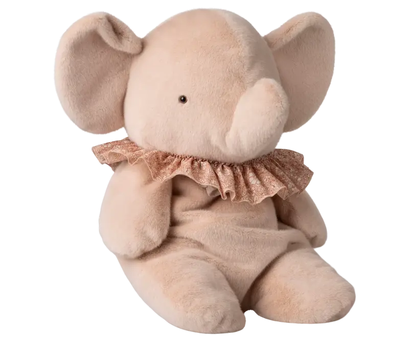 Peluche Eléphant Grand-rose poudrée - MAILEG