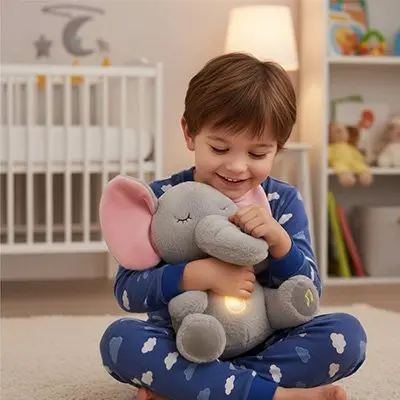 Peluche Éléphant Interactive – Apaisante