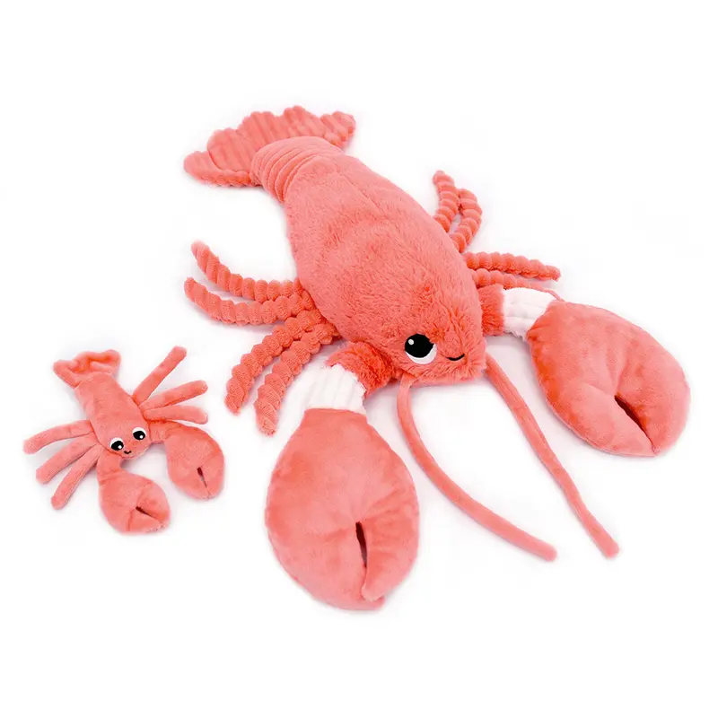 Peluche homard maman/ bébé corail