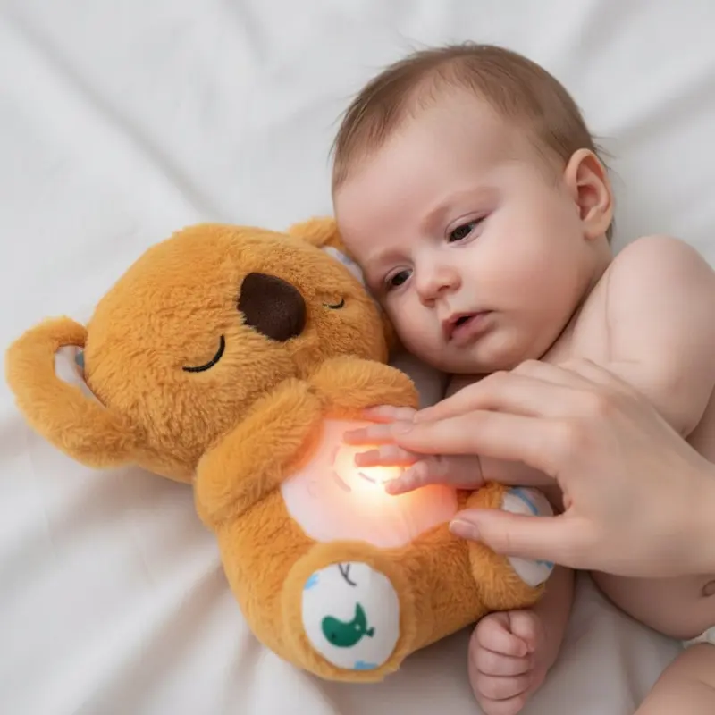 Peluche Koala Interactive avec Mouvement Respiratoire, Lumière LED et Sons