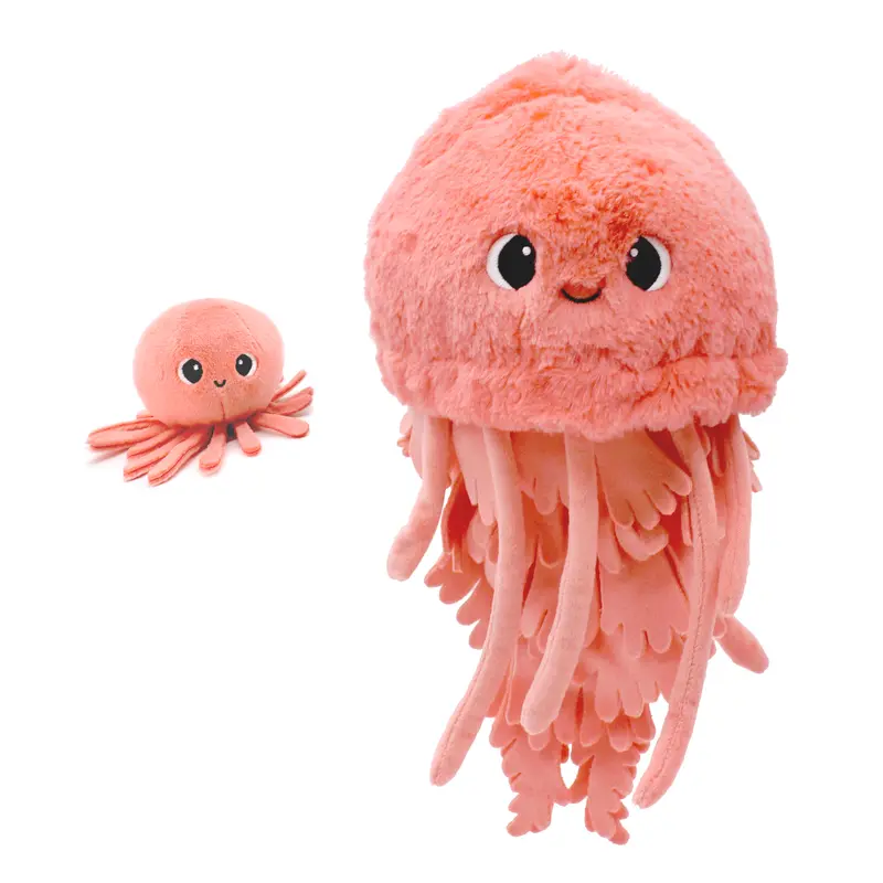 Peluche méduse Lilou maman et son bébé corail - Les Ptipotos