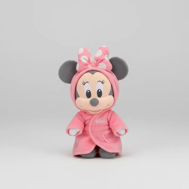 Peluche Minnie Mouse bébé en peignoir à capuche – Disney