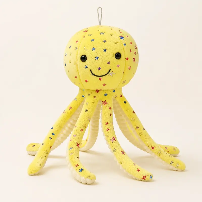 Peluche Pieuvre Jaune