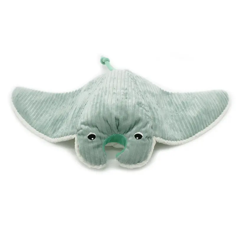 Peluche raie maman / bébé bleue