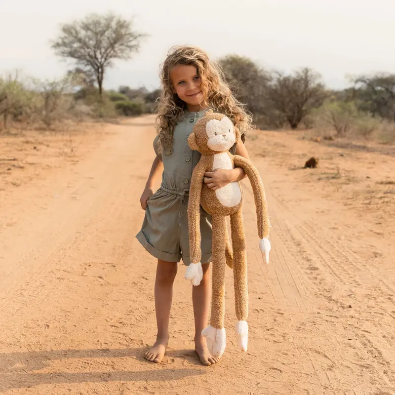 Peluche singe XL Safari Friends – grande peluche douce enfant