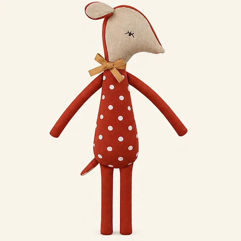 Peluche Souris Rouge