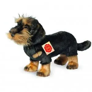 peluche Teckel poil dur debout 28 cm - TEDDY HERMANN