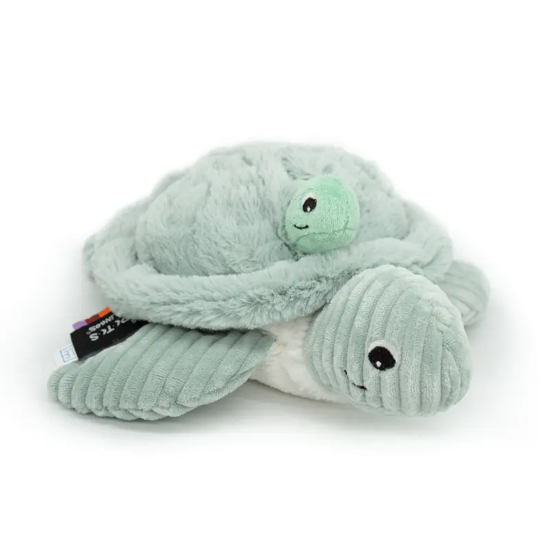 Peluche tortue maman / bébé géante menthe