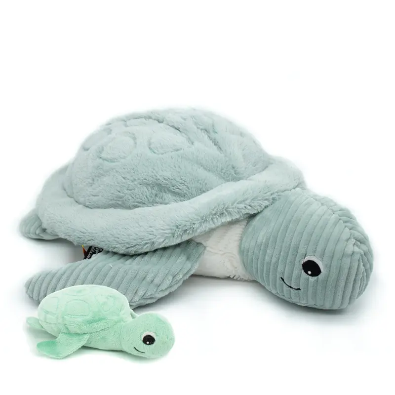 Peluche tortue maman/ bébé menthe
