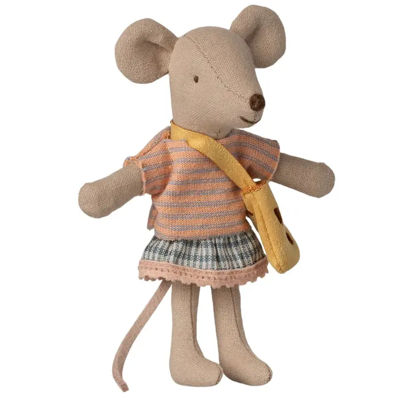 Petite Sœur Souris Avec Son Sac