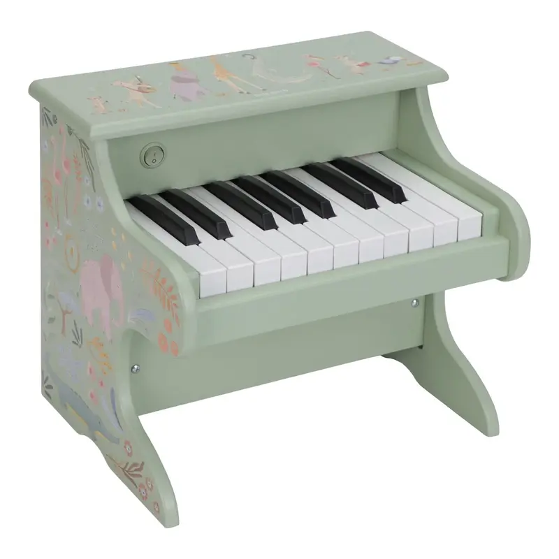 Piano en bois vert Safari Friends – premier piano enfant