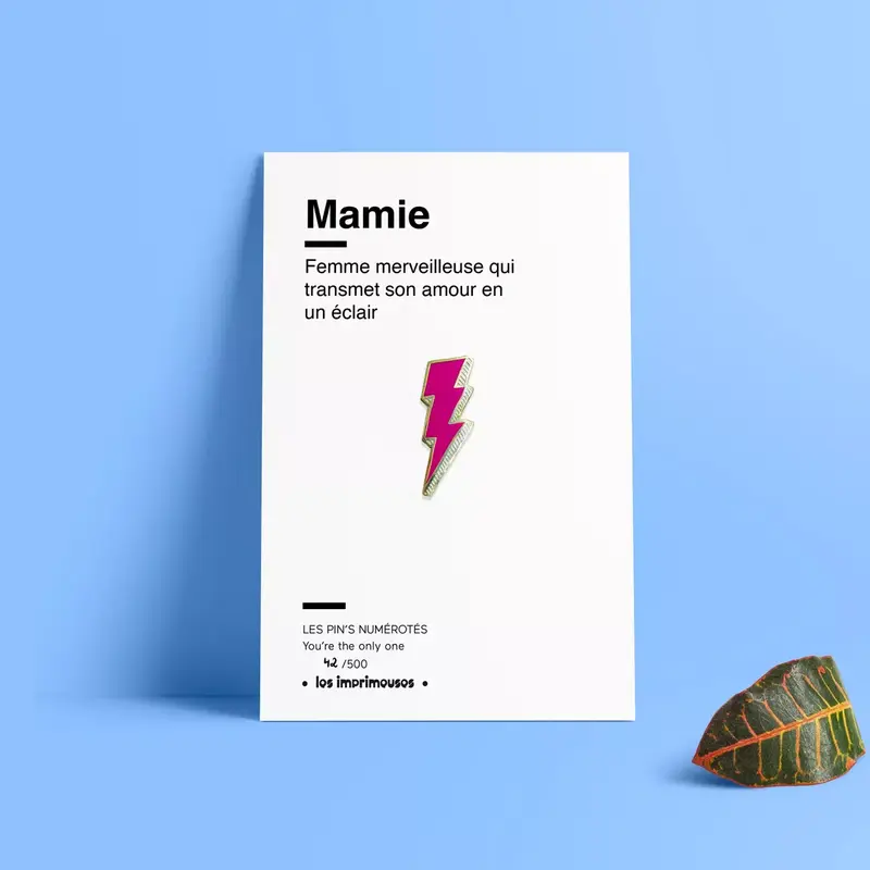 Pin's - Eclair rose - Mamie