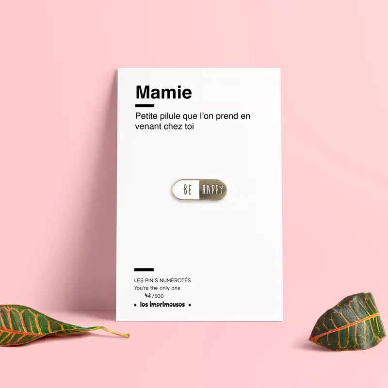 Pin's - Pilule "Be Happy" - Mamie