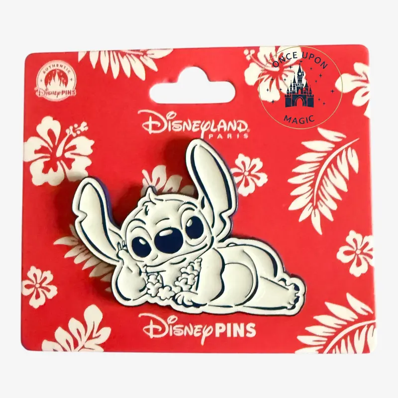 Pin's Stitch Allongé – Collection Hawaï | Disneyland Paris