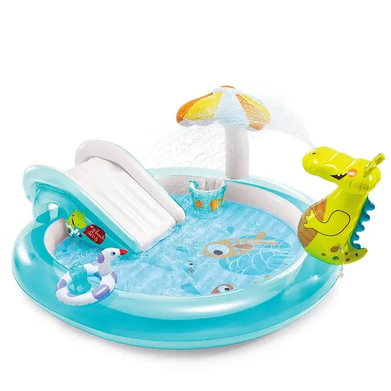Piscine Gonflable Enfant 3D + Pompe | Dinosaure Licorne Baleine | Mybooni