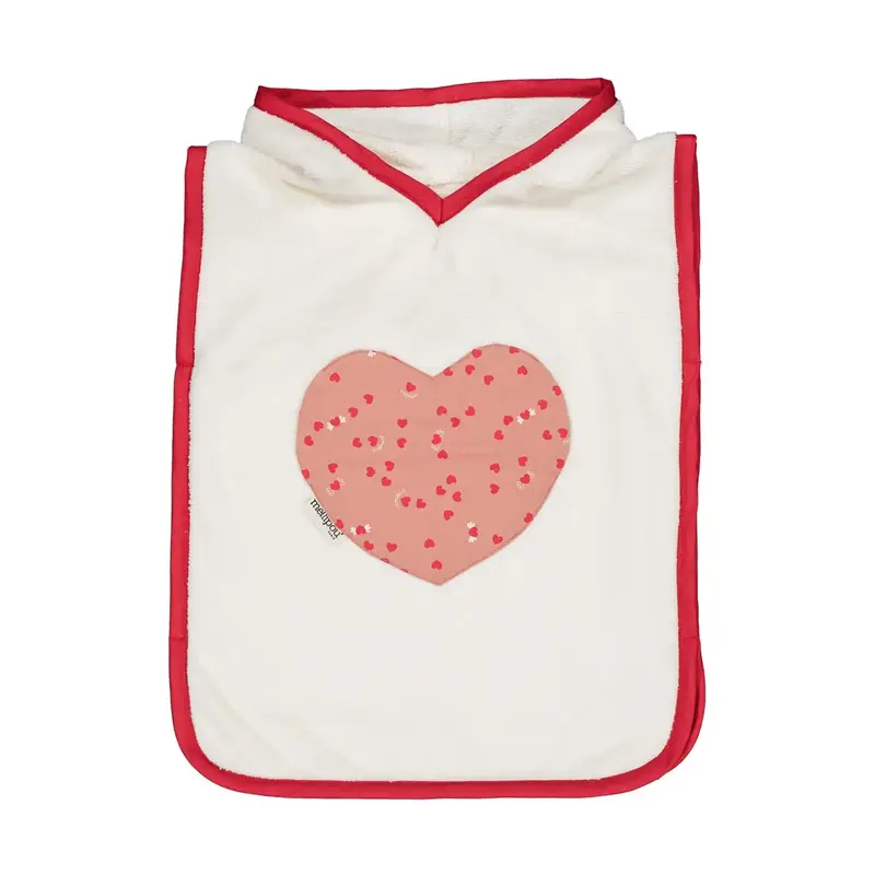 Poncho de bain Cœur rose