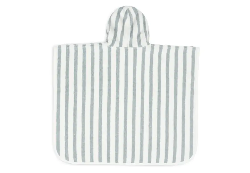Poncho de bain Éponge Stripe Sea Green - JOLLEIN