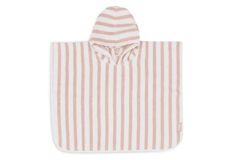 Poncho de bain éponge stripe wild rose - JOLLEIN