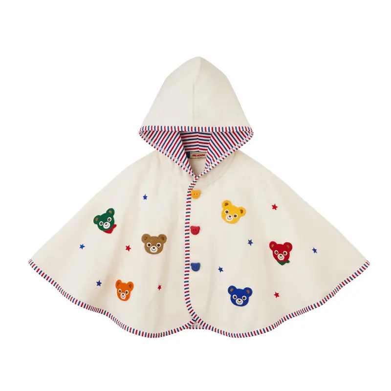 PONCHO EN COTON BLANC