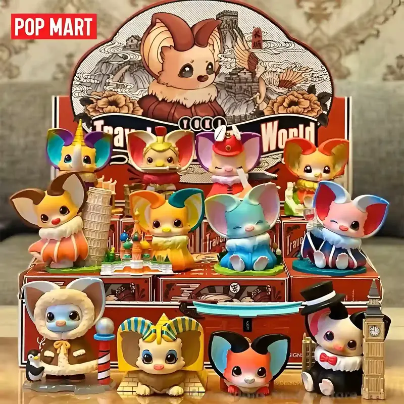 Pop Mart - Figurine Kawaii Yoki Travel Around The World - Boîte Mystère