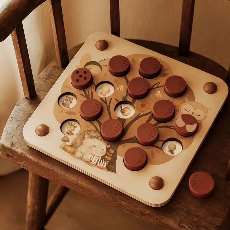 Pop & Peek – Jeu de mémoire en bois « Forêt enchantée » | Mrs Ertha