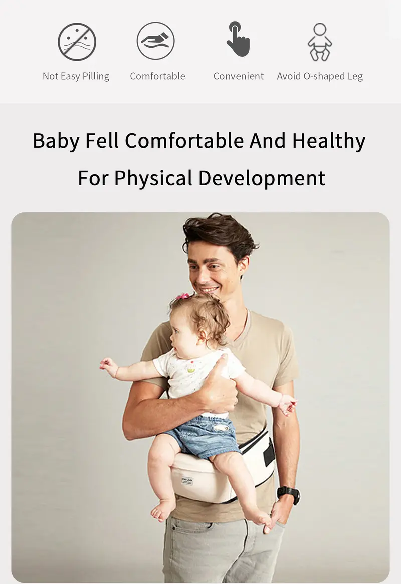Porte-bébé tabouret hanche ajustable - ceinture siège hanche marcheur sac à dos enfant
