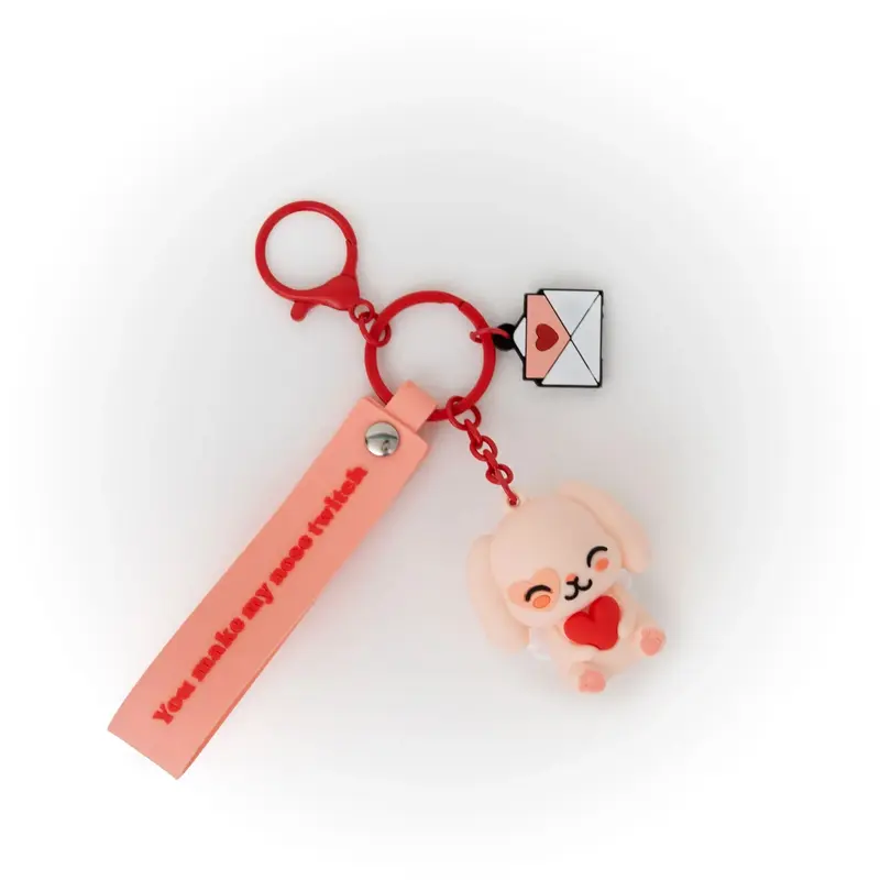 Porte-clés avec charms Lapin Cupidon You make my nose twitch - MR. WONDERFUL
