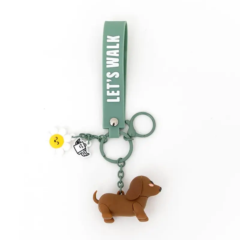 Porte-clés avec pendentif Chien teckel Let’s walk - MR. WONDERFUL