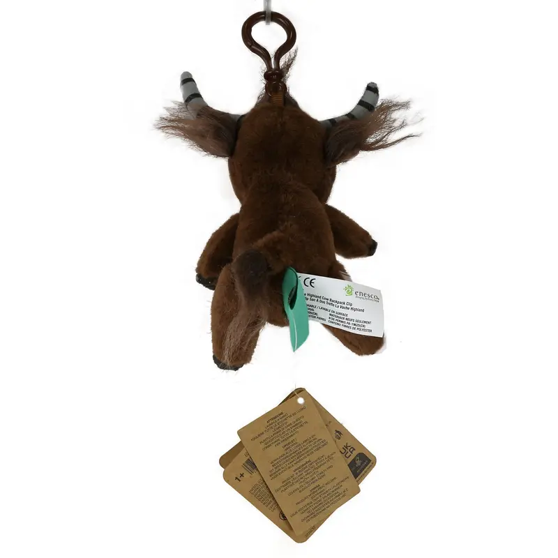 Porte-clés peluche Trèfle la vache Highland - Allen Designs