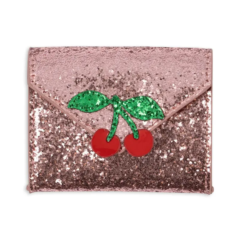 Portefeuille Lettre D'amour - Paillettes Rose