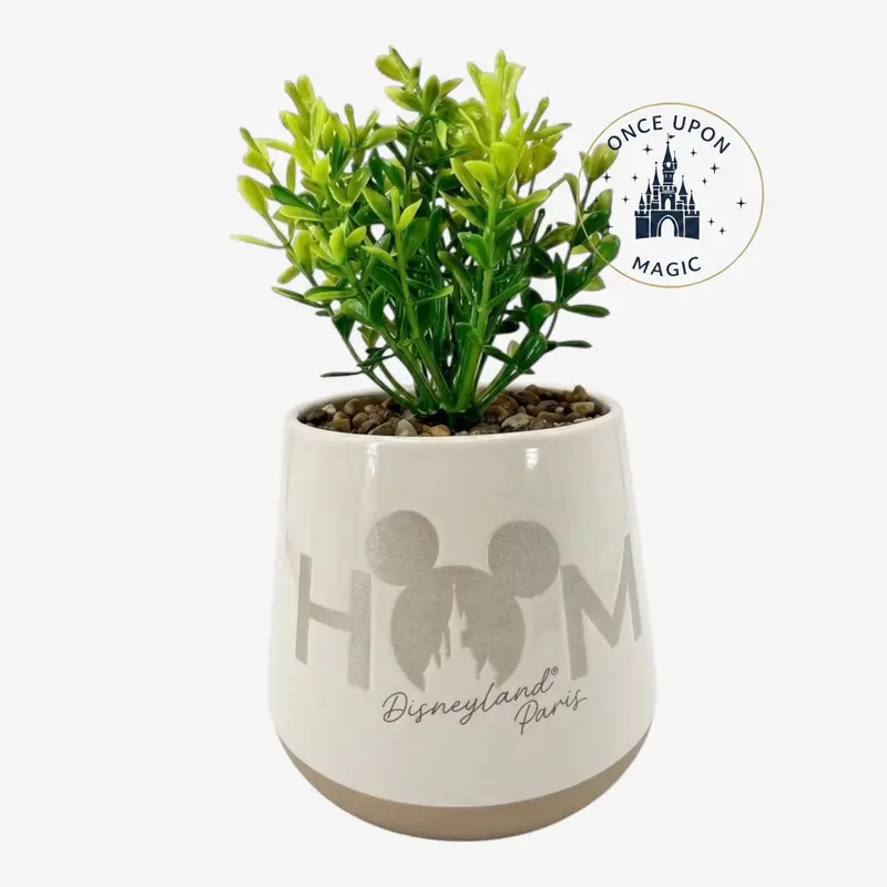 Pot Décoratif « HOME » Disneyland Paris avec Plante Artificielle