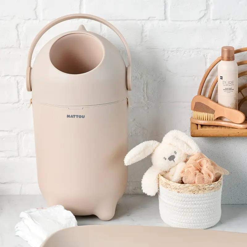 Poubelle à couches anti-odeurs Dropy Beige – pratique et économique