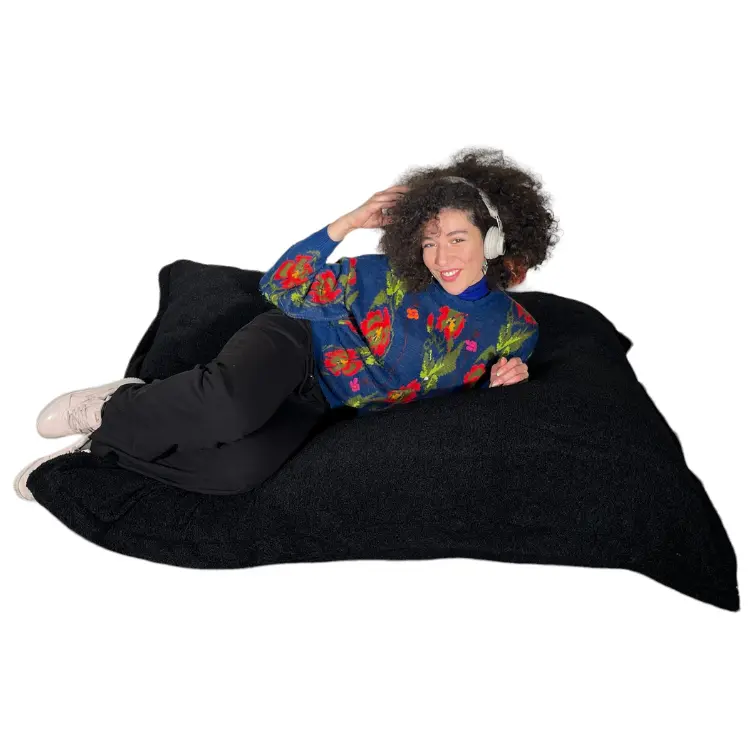 Pouf Bouclette Déhoussable - 140x180 Cm